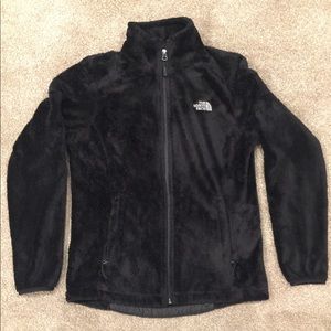 Black fleece zip North Face M